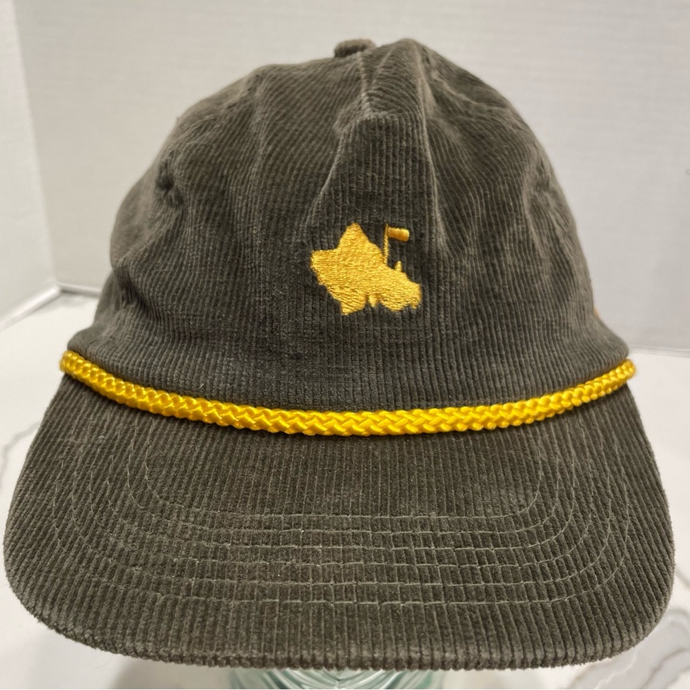 Oahu Golf Apparel OGA Mens Green Corduroy Rope Hat Cap Hawaii Golf Strap back